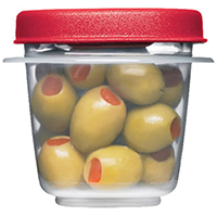 Rubbermaid 1776477 Food Storage Container, 0.5 Cup Capacity, Plastic, Clear, 3.2 in L, 6.4 in W, 2.6