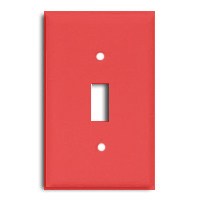 Eaton Wiring Devices 5134RD-BOX Wallplate, 4-1/2 in L, 2-3/4 in W, 1 -Gang, Nylon, Red, High-Gloss - 15 Pack