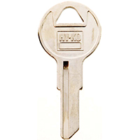 HY-KO 11010IL11 Key Blank, Brass, Nickel, For: Illinois Cabinet, House Locks and Padlocks - 10 Pack