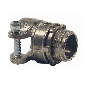HUBBELL SQ050R2 Squeeze Connector, 1/2 in, Zinc