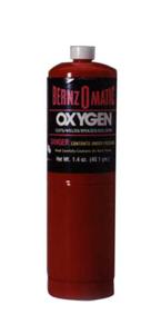 BernzOmatic 304180 Oxygen Torch Cylinder, Oxygen, 1.4 oz - 12 Pack