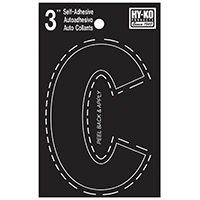 HY-KO 30400 Series 30413 Die-Cut Letter, Character: C, 3 in H Character, Black Character, Vinyl - 10 Pack