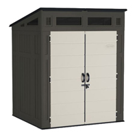 Suncast Modernist BMS6580 Storage Shed, 200 cu-ft Capacity, 6 ft 2-1/2 in W, 5 ft 8-1/4 in D, 7 ft 5