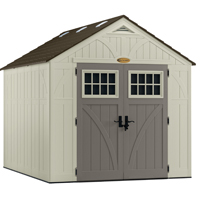 Suncast Tremont BMS8100 Storage Shed, 547 cu-ft Capacity, 8 ft 4-1/2 in W, 10 ft 2-1/4 in D, 8 ft 7