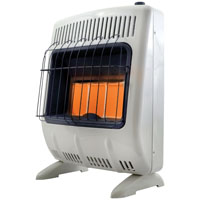 Mr. Heater F299821 Vent-Free Radiant Gas Heater, 11-1/4 in W, 27 in H, 20,000 Btu Heating, Natural G