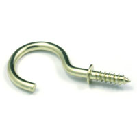Reliable CHB34MR Cup Hook, 3/4 in L, Metal, Brass - 5 Pack