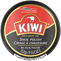 Kiwi 10111 Shoe Polish, Black, Paste, 1.125 oz Can