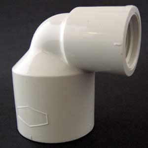 Xirtec 140 435515 Reducing Pipe Elbow, 3/4 x 1/2 in, Socket x FPT, 90 deg Angle, PVC, White, SCH 40
