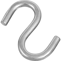 National Hardware N233-536 S-Hook, 55 lb Working Load, 0.18 in Dia Wire, Stainless Steel, Stainless
