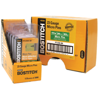 Bostitch PT-2330-3M Pin Nail, 0.64 in Dia, 1-3/16 in L, 23 ga Thick, Steel, Bright