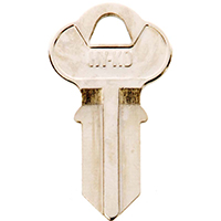 HY-KO 11010CG1 Key Blank, Brass, Nickel, For: Chicago Cabinet, House Locks and Padlocks - 10 Pack