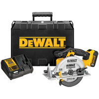 DeWALT DCS391P1 Circular Saw Kit, Battery Included, 20 V, 5 Ah, 6-1/2 in Dia Blade, 0 to 50 deg Beve