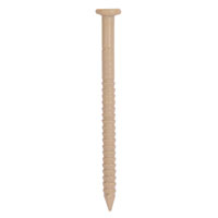 ProSource NTP-077-PS Panel Nail, 16D, 1 in L, Steel, Painted, Flat Head, Ring Shank, Tan, 171 lb - 5 Pack