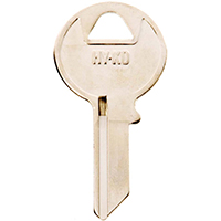 HY-KO 11010CG17 Key Blank, Brass, Nickel, For: Chicago Cabinet, House Locks and Padlocks - 10 Pack