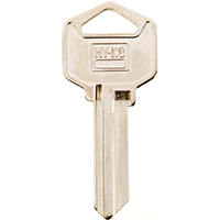 HY-KO 11010EZ1 Key Blank, Brass, Nickel, For: LSDA Cabinet, House Locks and Padlocks - 10 Pack