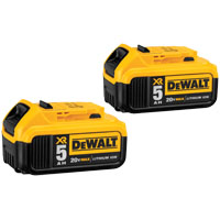 DeWALT DCB205-2 Premium Battery Pack, 20 V Battery, 5 Ah, 90 min Charging