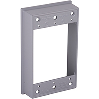 HUBBELL 5406-0 Weatherproof Extension Ring, 1 in D, Horizontal, Vertical Mounting, Aluminum, Gray