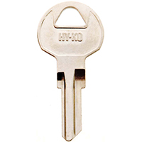 HY-KO 11010IN29 Key Blank, Brass, Nickel, For: ILCO Cabinet, House Locks and Padlocks - 10 Pack