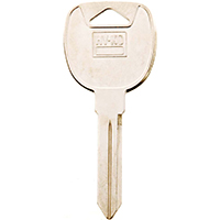 HY-KO 11010B91 Key Blank, Solid Brass, Nickel, For: Automobile, Many General Motors Vehicles - 10 Pack