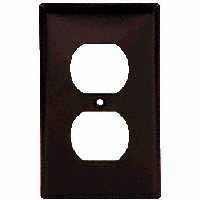 Arrow Hart 2132B-BOX Wallplate, 4-1/2 in L, 2-3/4 in W, 1-Gang, Thermoset, Brown, High-Gloss, Box Mo - 25 Pack