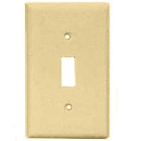 Eaton Wiring Devices 2134V Standard-Size Wallplate, 1-Gang, Thermoset, Ivory - 25 Pack