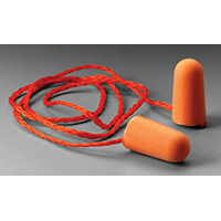 3M 1110 Ear Plugs, 29 dB NRR, Tapered, Polyurethane Ear Plug, Orange Ear Plug - 100 Pack