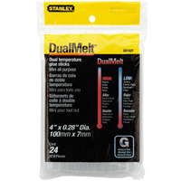 STANLEY DualMelt GS10DT Glue Stick, Stick, Resin Odor, Clear