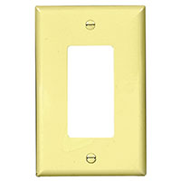 Eaton Wiring Devices PJ26V Decorative Wallplate, 1-Gang, Polycarbonate, Ivory - 20 Pack
