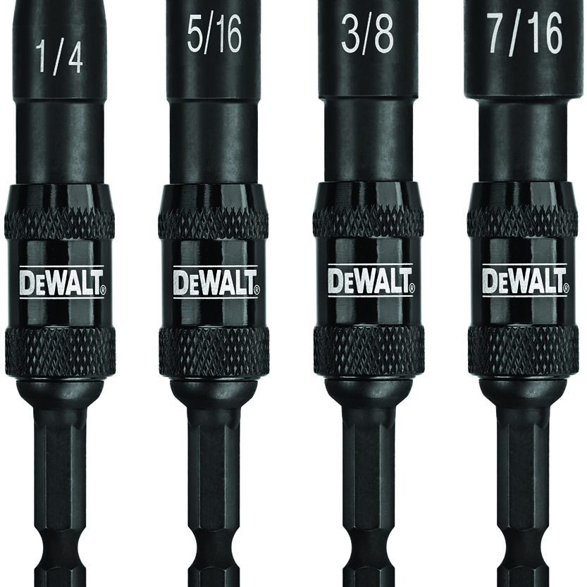 DeWALT DWPVTDRV Nut Driver Set, 4-Piece, Pivoting, Steel, Magnesium Phosphate
