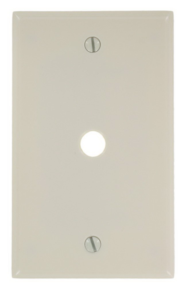Leviton 000-78013-000 Wallplate, 4-1/2 in L, 2-3/4 in W, 1 -Gang, Plastic, Almond, Smooth