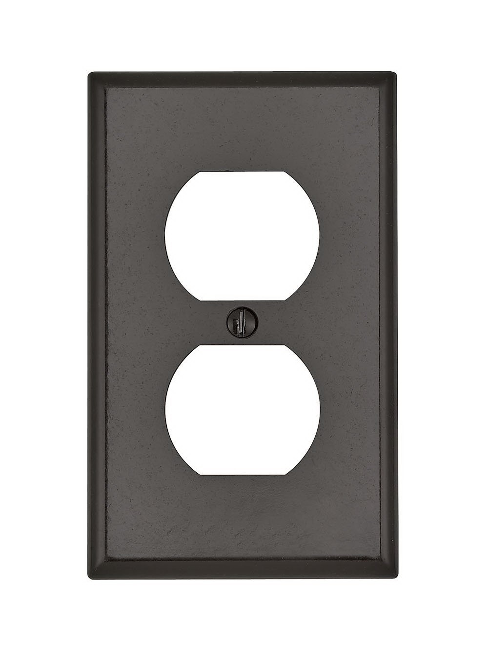 Leviton 85003 Receptacle Wallplate, 4-1/2 in L, 2-3/4 in W, 1 -Gang, Thermoset Plastic, Brown, Smoot