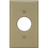 Leviton 86004 Single Receptacle Wallplate, 4-1/2 in L, 2-3/4 in W, 1 -Gang, Thermoset Plastic, Ivory