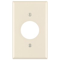 Leviton 78004 Single Receptacle Wallplate, 4-1/2 in L, 2-3/4 in W, 1 -Gang, Thermoset, Light Almond,
