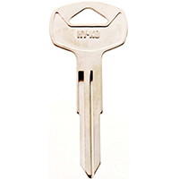 HY-KO 11010DA21 Automotive Key Blank, Brass, Nickel, For: Nissan Vehicle Locks - 10 Pack