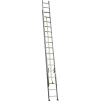 Louisville AE3232 Extension Ladder, 379 in H Reach, 250 lb, 1-1/2 in D Step, Aluminum