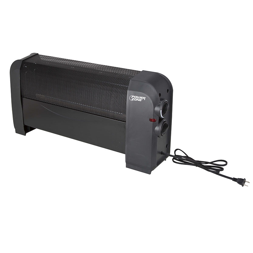 PowerZone DL11 Baseboard Heater, 12.5 A, 2-Heat Stages, Black