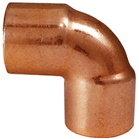 EPC 31296 Pipe Elbow, 1 in, Sweat, 90 deg Angle, Copper