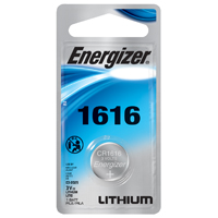 Energizer ECR1616BP Coin Cell Battery, 3 V Battery, 60 mAh, CR1616 Battery, Lithium, Manganese Dioxi