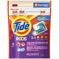 Tide 93127 Laundry Detergent, 35 CT, Liquid, Spring Meadow - 4 Pack