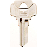 HY-KO 11010DE1 Key Blank, Brass, Nickel, For: Dexter Cabinet, House Locks and Padlocks - 10 Pack