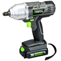 Genesis GLIW20AK Impact Wrench, Battery Included, 20 VDC, 18 months, 1/2 in Drive, Square Drive, 0 t