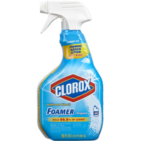Clorox 30614 Bathroom Cleaner, 30 oz Bottle, Liquid, Bleach, Lemon, Pale Yellow