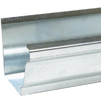 Amerimax 2800700120 Rain Gutter, 10 ft L, 5 in W, 30 Thick Material, Galvanized Steel - 10 Pack