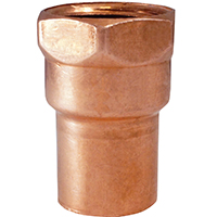 EPC 103 Series 30160 Pipe Adapter, 1 in, Sweat x FNPT, Copper