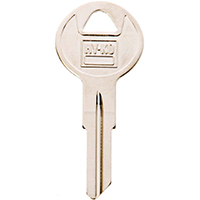 HY-KO 11010B4 Key Blank, Brass, Nickel, For: Briggs and Stratton Cabinet, House Locks and Padlocks - 10 Pack