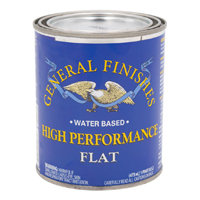 GENERAL FINISHES PTHF High-Performance Topcoat, Flat, Liquid, Clear, 1 pt, Can