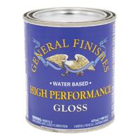 GENERAL FINISHES PTHG High-Performance Topcoat, Gloss, Liquid, Clear, 1 pt, Can