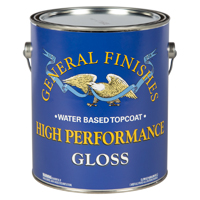 GENERAL FINISHES GAHG High-Performance Topcoat, Gloss, Liquid, Clear, 1 gal, Can - 4 Pack