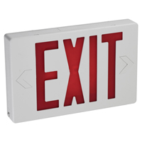 ETI 55301101 LED Exit Sign, 7.48 in OAW, 11.6 in OAH, 120/277 VAC, 2.2 W, Red/White