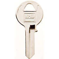 HY-KO 11010VR7 Key Blank, Brass, Nickel, For: Viro Cabinet, House Locks and Padlocks - 10 Pack